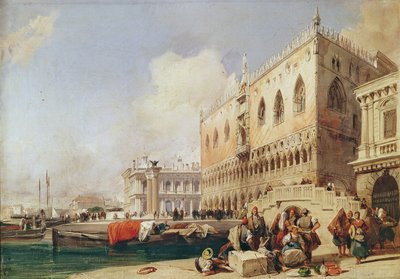 Vue de Venise. La Riva degli Schiavoni et le Palais des Doges - Richard Parkes Bonington